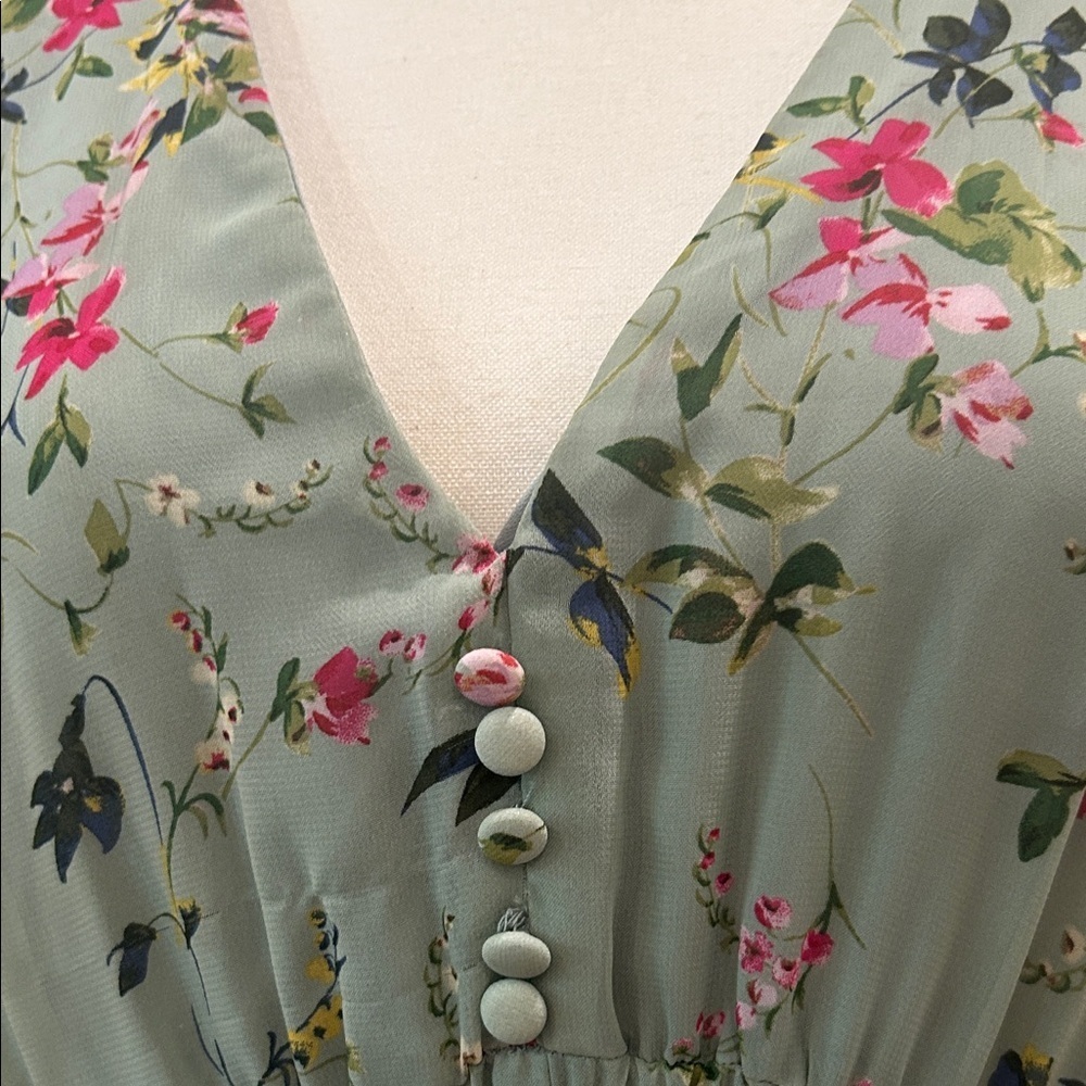 Taylor Green Floral Long Sleeve Dress  JT - Picture 7 of 7